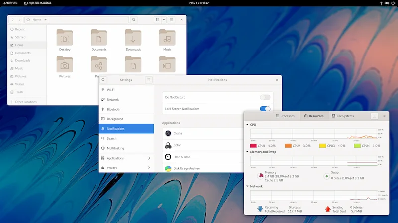 fedora gnome 标準主題